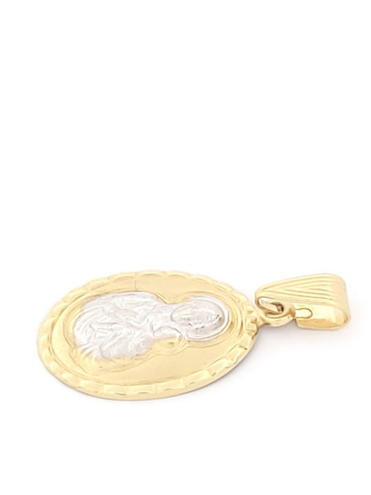 Kirkikosmima Halskette Talisman Göttliche Mutter aus 14K Gold