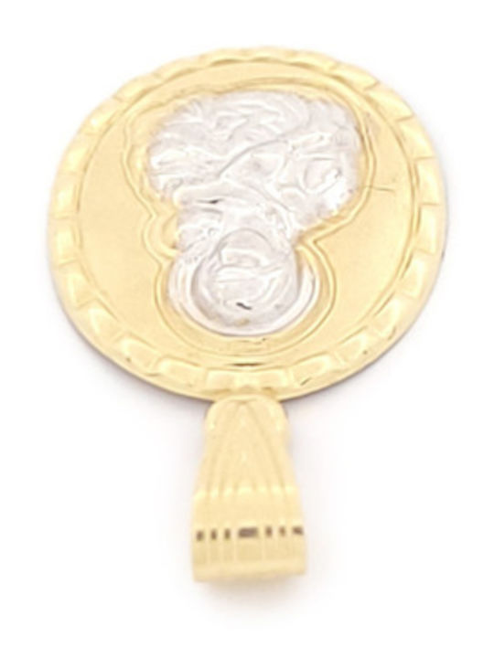 Kirkikosmima Halskette Talisman Göttliche Mutter aus 14K Gold