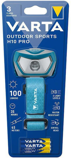 Varta Lampă De Cap LED IPX4 Cu Luminozitate Maximă 100lm