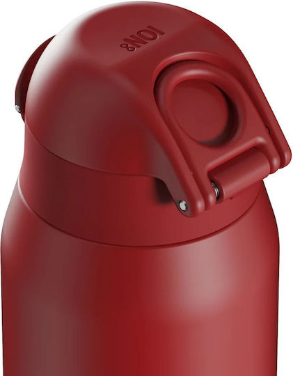 Ion8 Recycelbares Thermosflasche Rostfreier Stahl 540ml Rot Feuer mit Handgriff