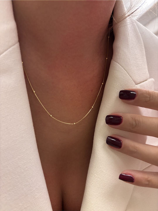 Necklace From Gold Plated Steel