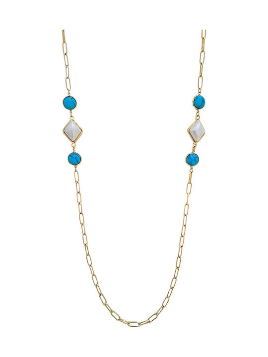 Touch Necklace Made of Gold Plated Steel Touch Necklace Made of Gold Plated Steel