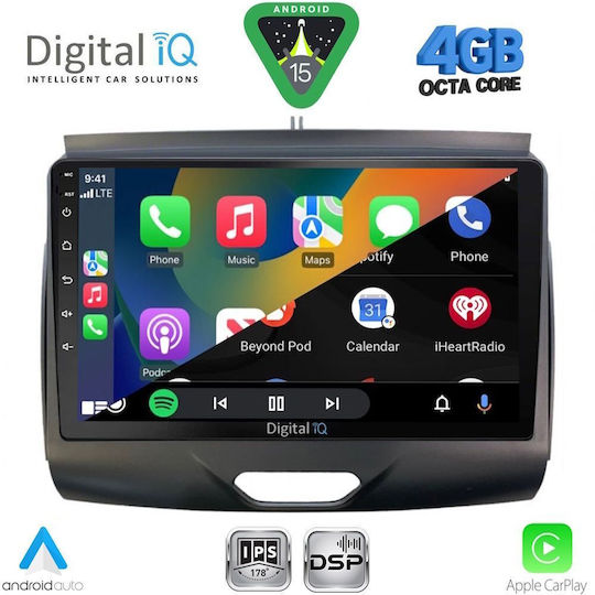 Digital IQ Ηχοσύστημα Αυτοκινήτου για Ford Ranger 2015-2018 (Bluetooth/USB/WiFi/GPS/Apple-Carplay/Android-Auto) με Οθόνη Αφής 9"