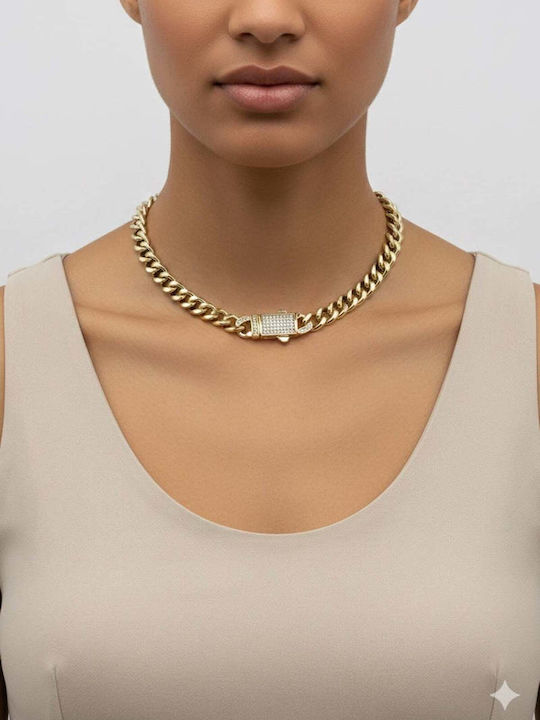 Necklace From Gold Plated Steel Necklace From Gold Plated Steel