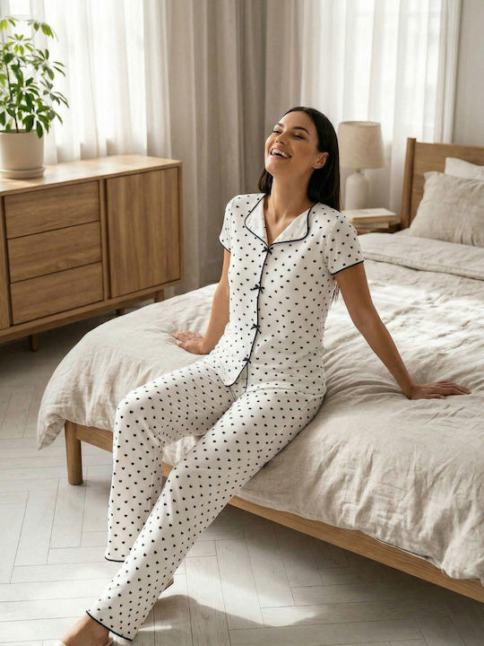 Set Pijamale Dama De Vară Negru