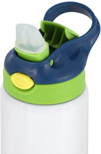 Koupakoupa Spiderman The Amazing Kids Water Bottle Spiderman Stainless Steel with Straw Green 350ml