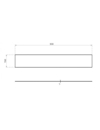 Защитна Плоча За Врата Самозалепваща Анодиран Алуминий 930x150 Mm Thirard 00922314