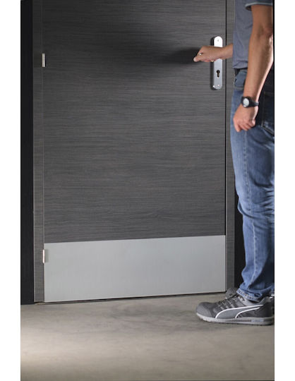 Защитна Плоча За Врата Самозалепваща Анодиран Алуминий 730x150 Mm Thirard 00922310