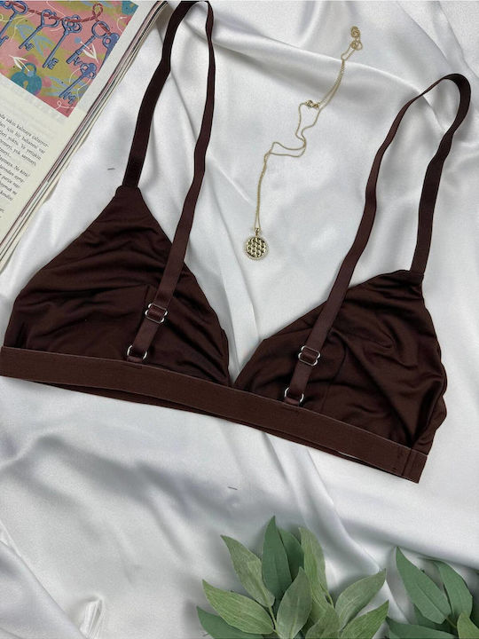 Enpapa Bralette Bra Without Underwire Triangular Silhouette Supportive Design Microfiber · Enp-020973-v12060