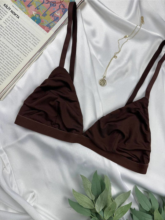 Enpapa Bralette Bra Without Underwire Triangular Silhouette Supportive Design Microfiber · Enp-020973-v12060