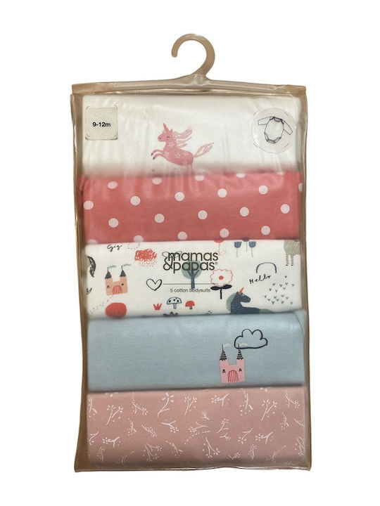 Mamas & Papas Rosa Mehrfarbige Baby-Strampler Set Mamas & Papas Rosa Mehrfarbige Baby-Strampler Set