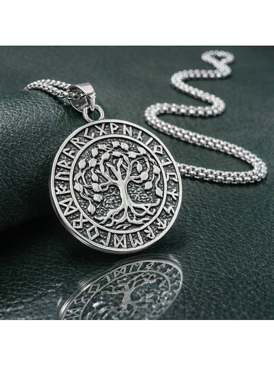 Double Tree Necklace Made of Steel