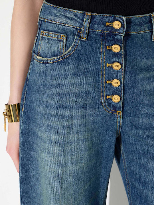 High Rise Women's Jean Pants in Balloon Leg Style