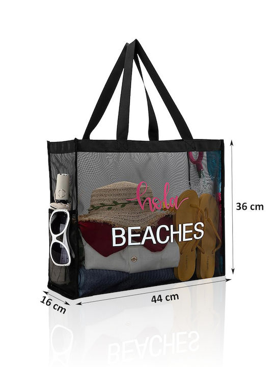 Stoff Strandtasche Schwarz