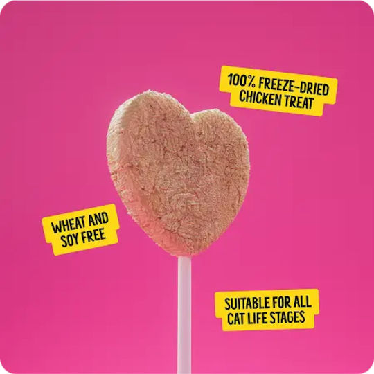 Bonkers Purrpops – Freeze Dried Λιχουδιές Τόνου Σχήμα Καρδιάς 20g
