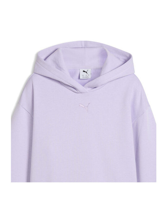 PUMA Παιδικό Φούτερ με Κουκούλα και Τσέπες Μωβ Hoodie Fl PUMA Παιδικό Φούτερ με Κουκούλα και Τσέπες Μωβ Hoodie Fl