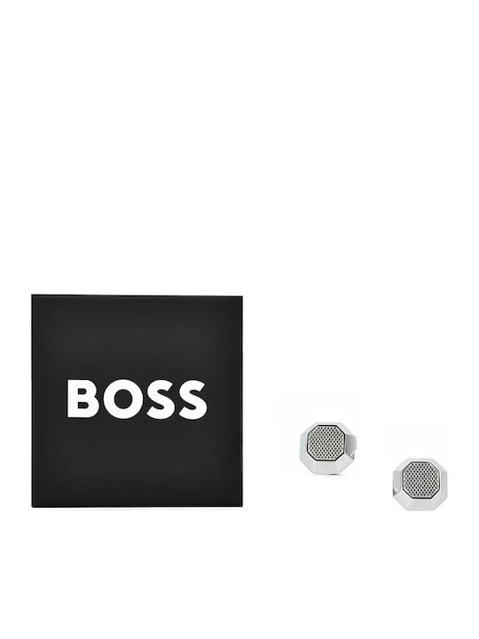 Boss Μανικετόκουμπα σε Ασημί Χρώμα Boss Μανικετόκουμπα σε Ασημί Χρώμα