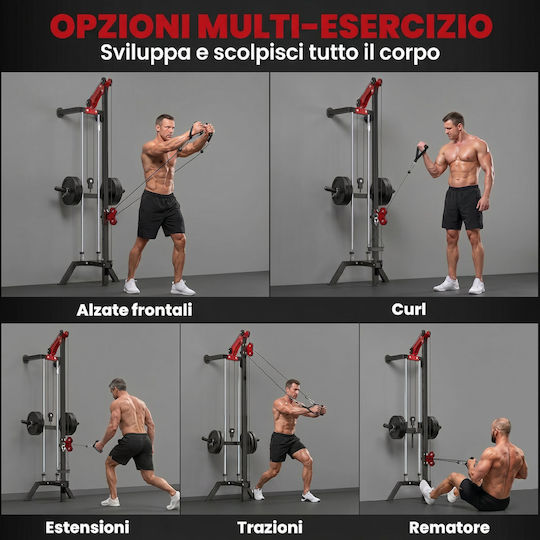 Sportnow Τροχαλία Πλάτης με Βάρη 120kg