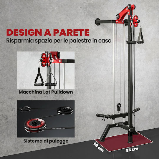 Sportnow Τροχαλία Πλάτης με Βάρη 120kg