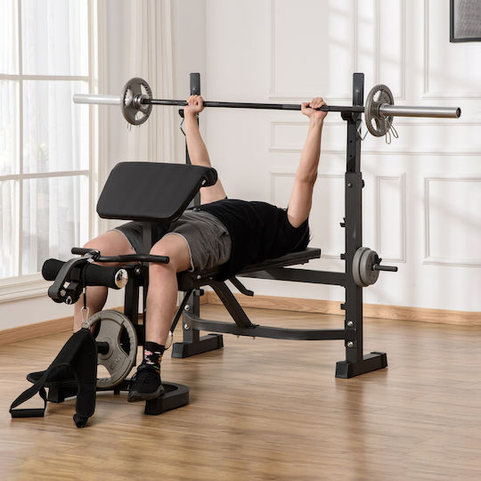 HomCom Mehrfachturnhalle mit Gewichten 300kg