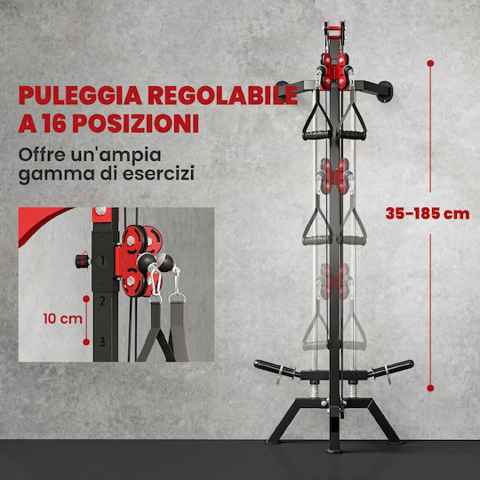 Sportnow Τροχαλία Πλάτης με Βάρη 120kg