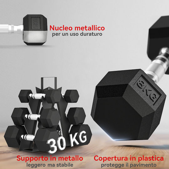 Sportnow Hanteln Sechseck 1 x 2kg