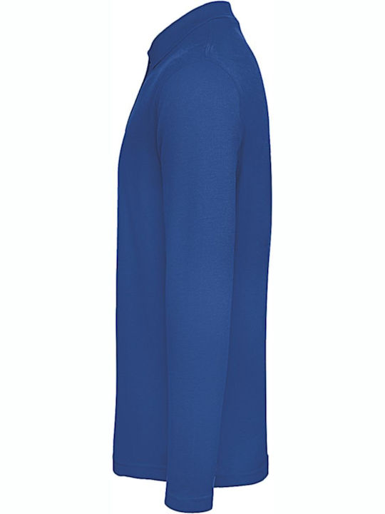 B&C Мъжка Рекламна Блуза Дълъг Ръкав Royal Blue
