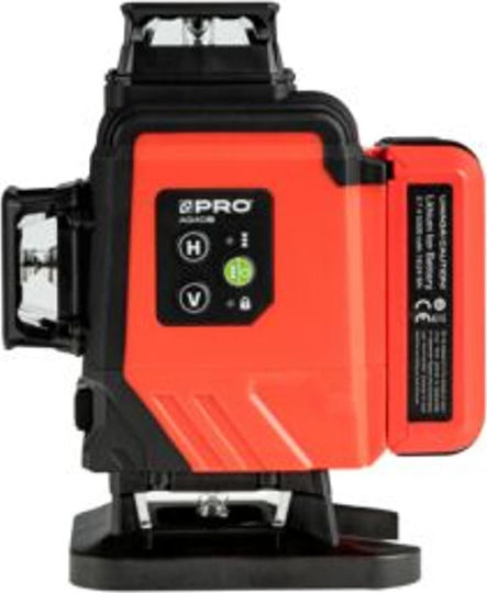 Profindustry AQ4DG Γραμμικό Αλφάδι Laser Πράσινης Δέσμης με Εύρος Εργασίας 50m
