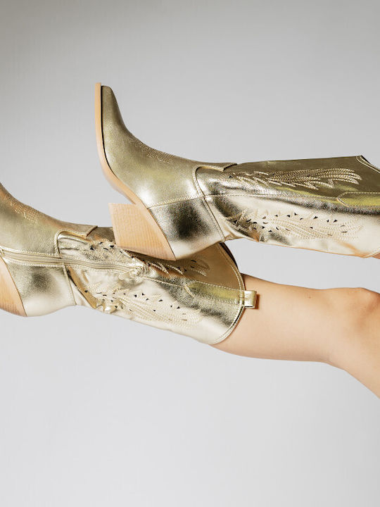 Women's Cowboy Boots Gold