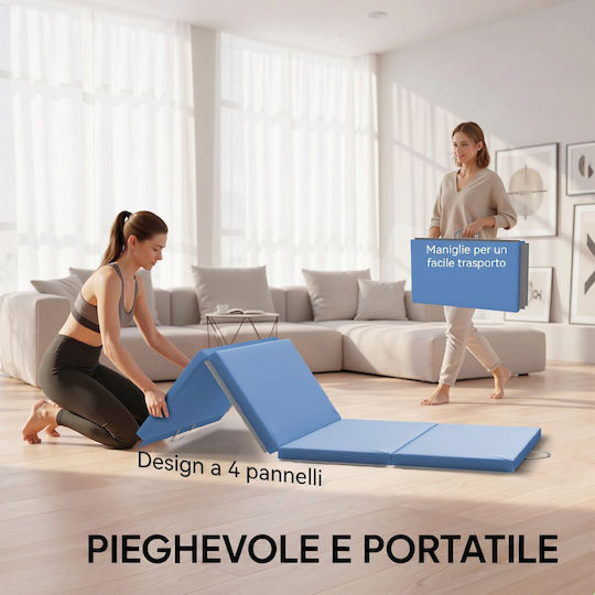 HomCom Blue Yoga Mat (180x80x5cm)