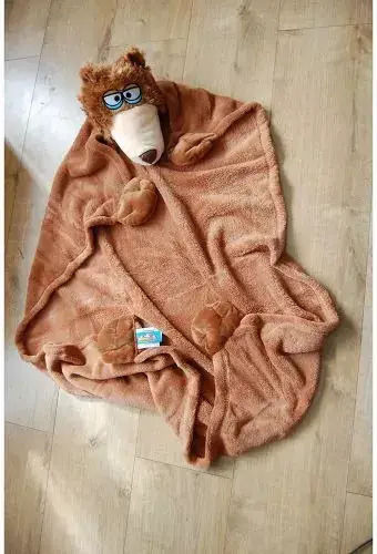 Одеяло Cuddle Uppets Кафяво 100x70см.