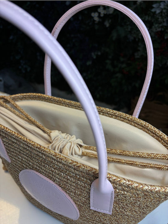 Korbweide Strandtasche Lila