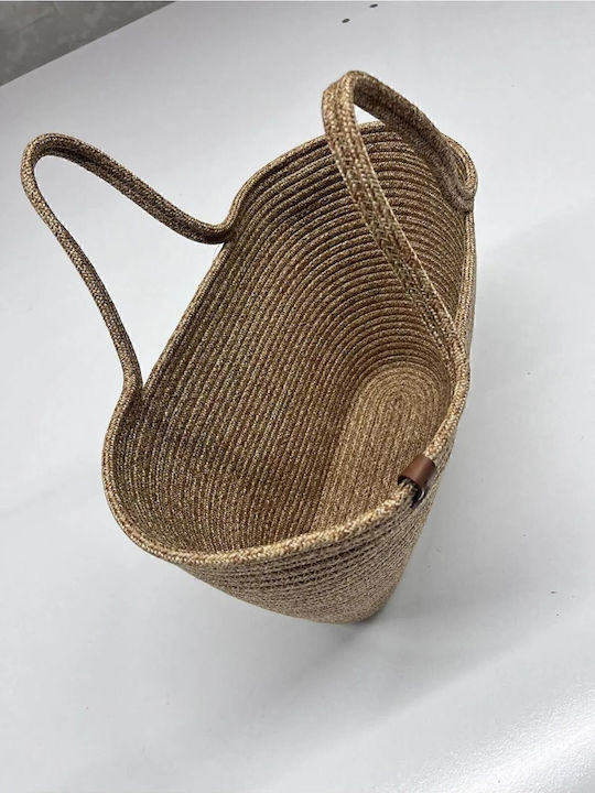 Wicker Beige Beach Bag