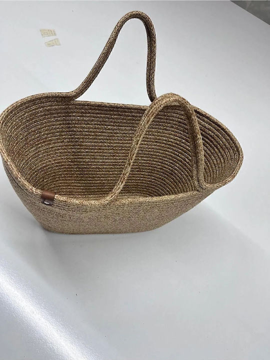 Wicker Beige Beach Bag