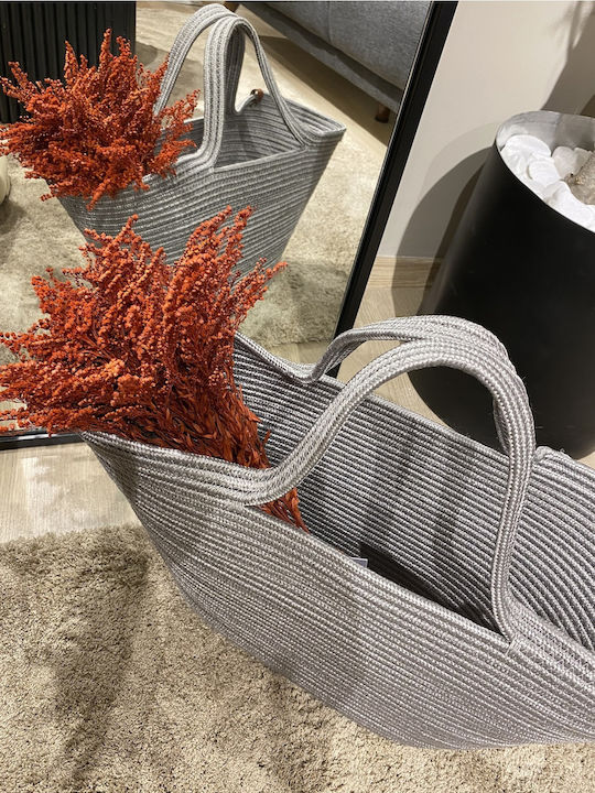 Wicker Grey Beach Bag