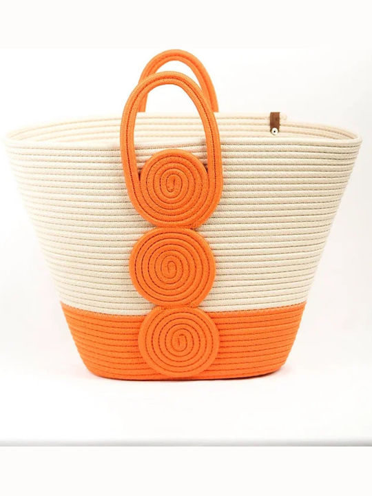 Wicker Beach Bag Orange