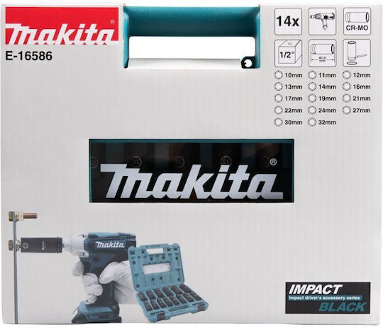 Makita Nüsse mit Vierkant-Antrieb 1/2" Set 10Stück