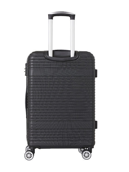 CAT V-Power Alexa Large Hard Travel Suitcase Black with 4 Wheels Height 76cm