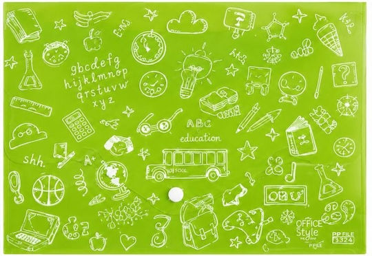 Φάκελος Κουμπί Α4 Doodle Bag Blue