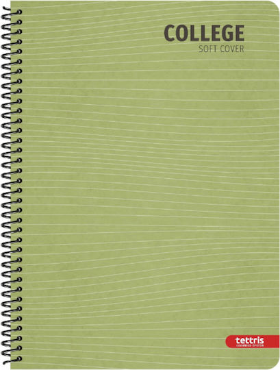 Tettris Spiral School Notebook Ruled B5 150 Paper Sheets 5 Subjects (Various Designs) B5-5Subjects-252