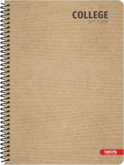 Tettris Spiral School Notebook Ruled B5 150 Paper Sheets 5 Subjects (Various Designs) B5-5Subjects-252