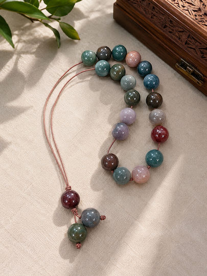 Handmade Worry Beads from Multicolour Agate