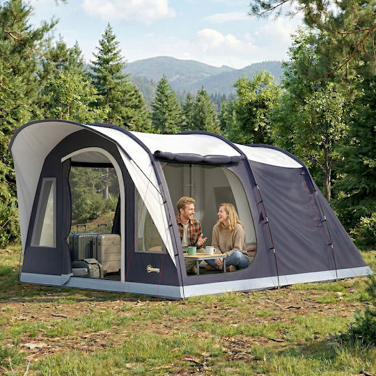 Outsunny Camping Tent Tunnel Blue 4 Seasons For 4 People 480x300x213cm