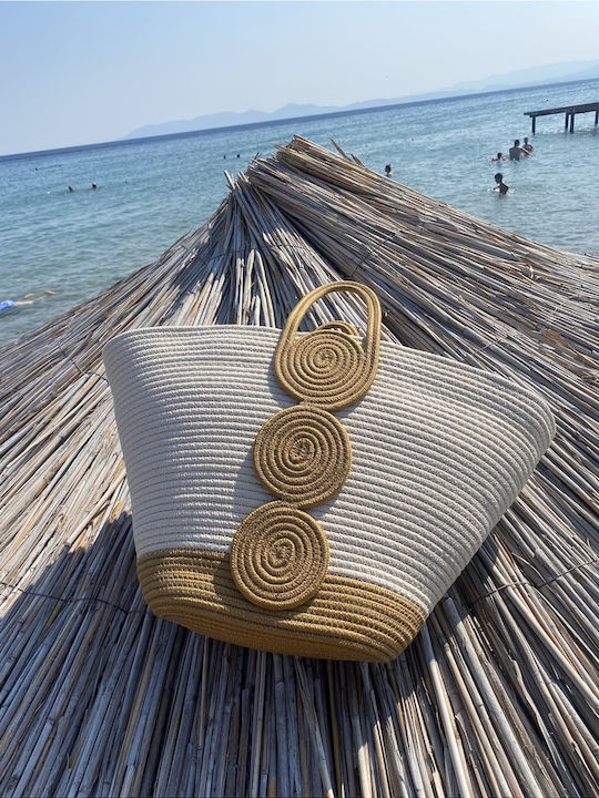 Wicker Beach Bag Beige