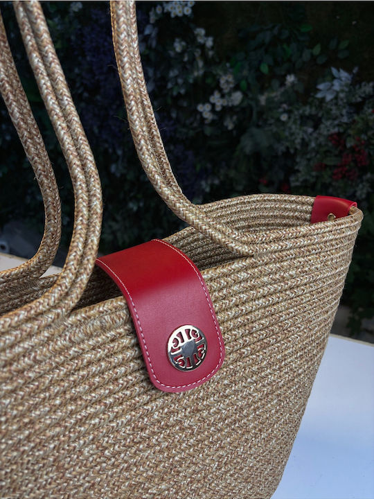 Korbweide Strandtasche Rote