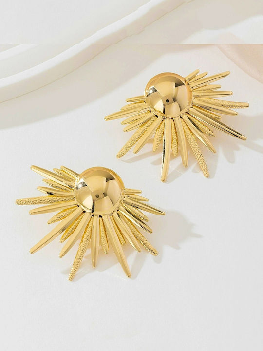Gold Plated Earrings with Stones