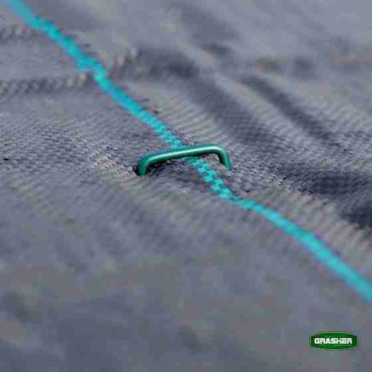 Grasher Metal Fixing Clips Half Green Ground Cover Synthetic Turf 10 Pieces 104212
