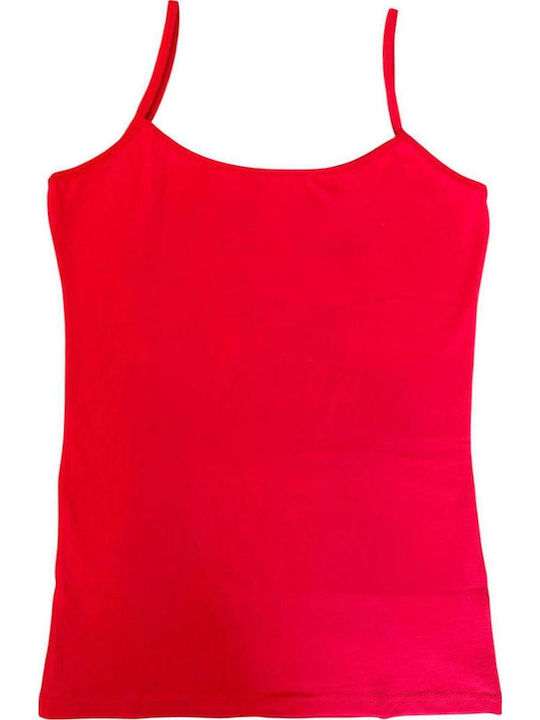 Sleeveless Cotton Red Women's Undershirt
