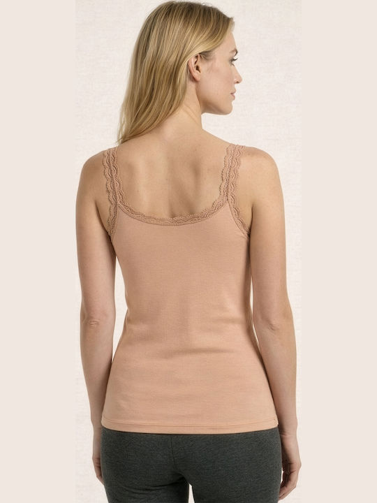 Sleeveless Brown Women's Undershirt