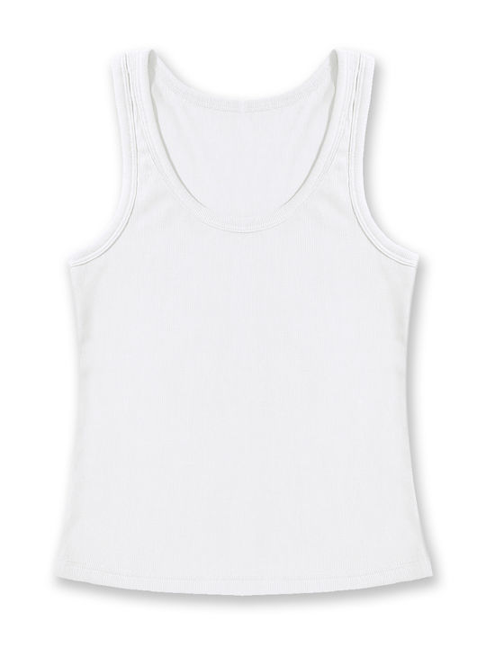 Sleeveless White Women's Undershirt